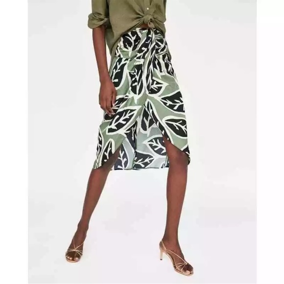 ZARA Wrap Pareo Midi Skirt S - Picture 7 of 9